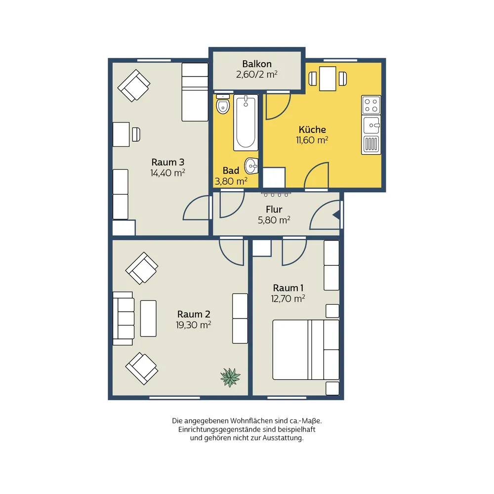 3 Zimmer Wohnung mit 69 m² in Leipzig – Bild 8