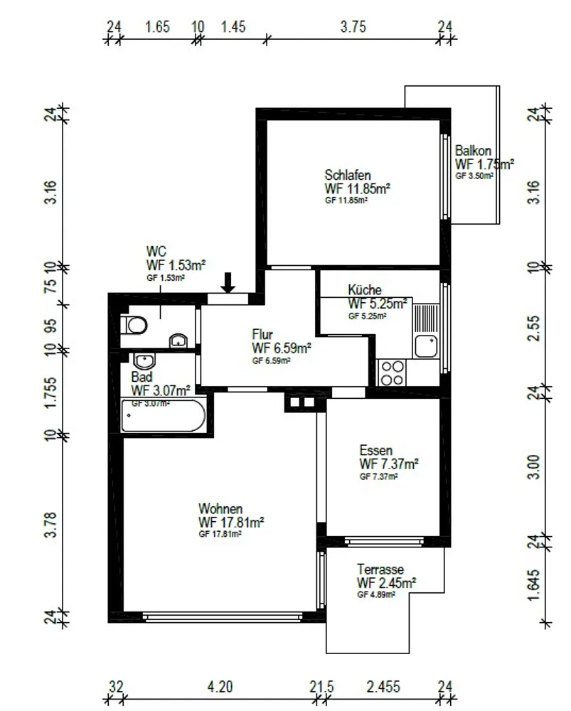 2 Zimmer Wohnung mit 58 m² in Stuttgart – Bild 7