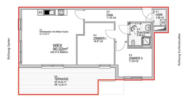 3 Zimmer Wohnung mit 90 m² in Bremen – Bild 3