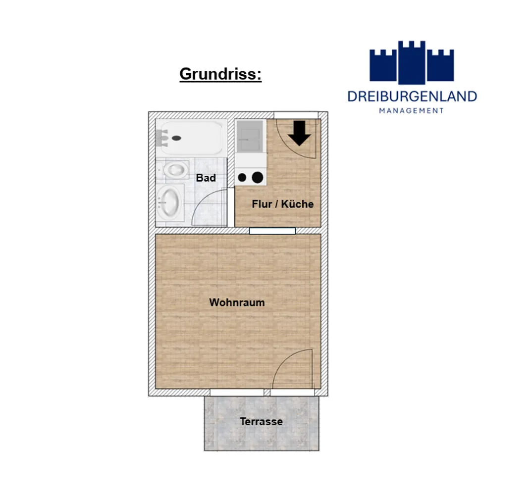 1 Zimmer Wohnung mit 25 m² in Passau – Bild 8