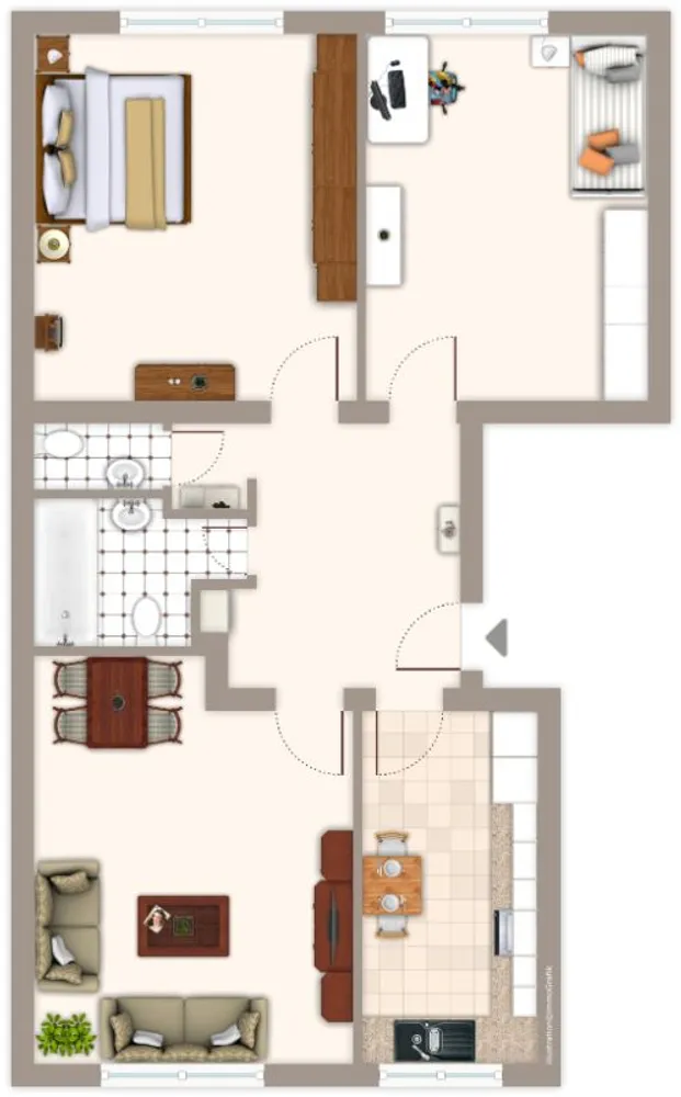 3 Zimmer Wohnung mit 65 m² in Mönchengladbach – Bild 2