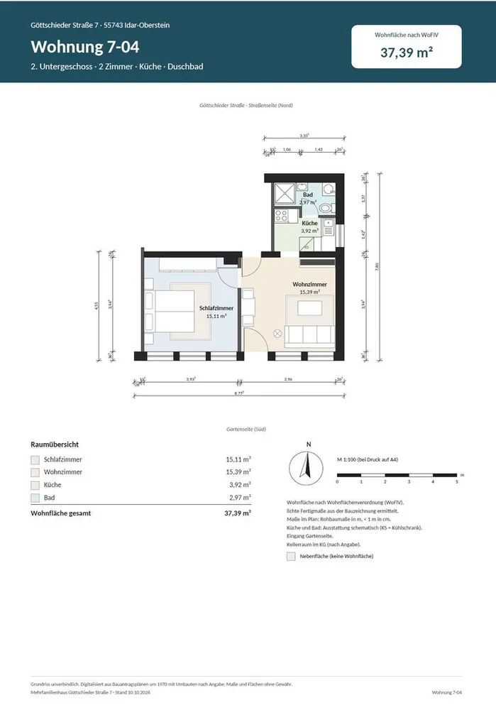 2 Zimmer Wohnung mit 38 m² in Idar-Oberstein – Bild 4