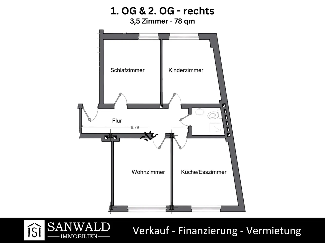 3 Zimmer Wohnung mit 57 m² in Essen – Bild 8