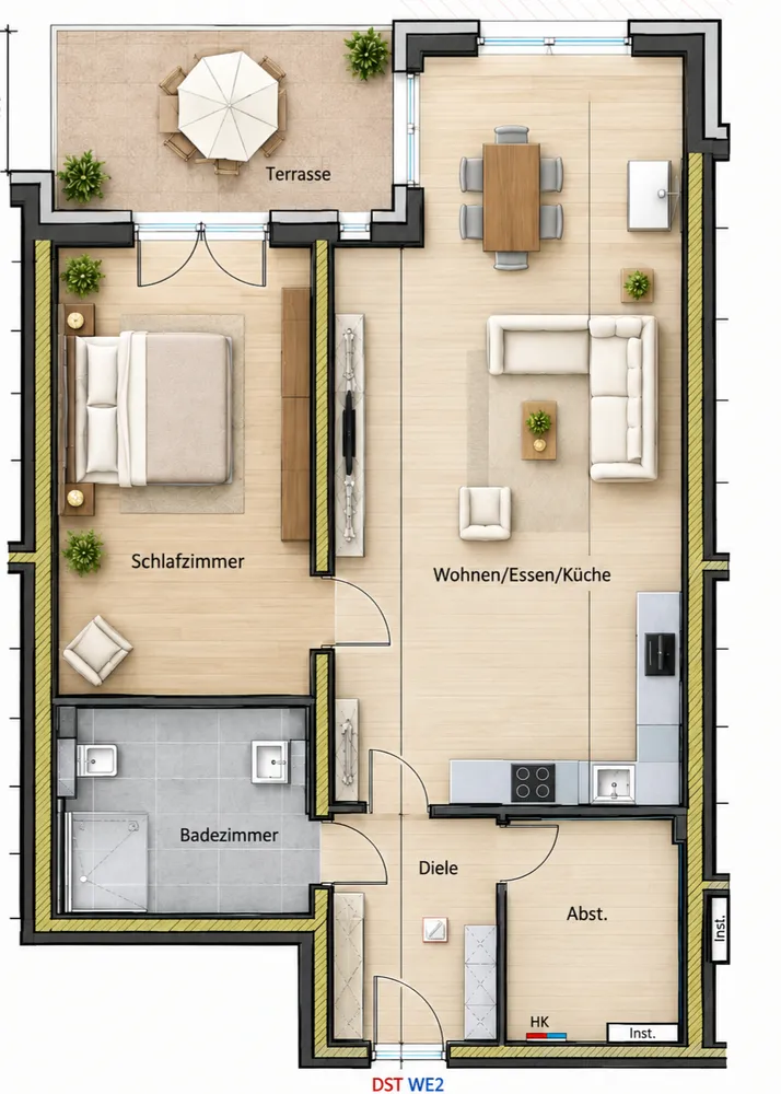 2 Zimmer Wohnung mit 84 m² in Moers – Bild 9