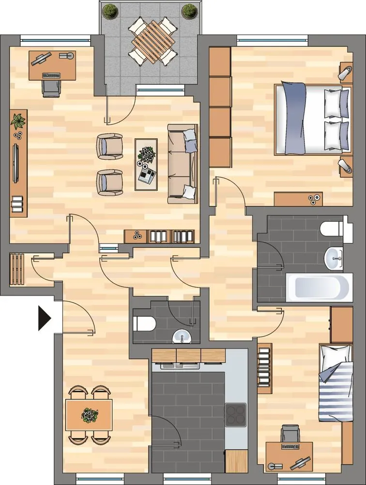 3 Zimmer Wohnung mit 81 m² in Duisburg – Bild 2
