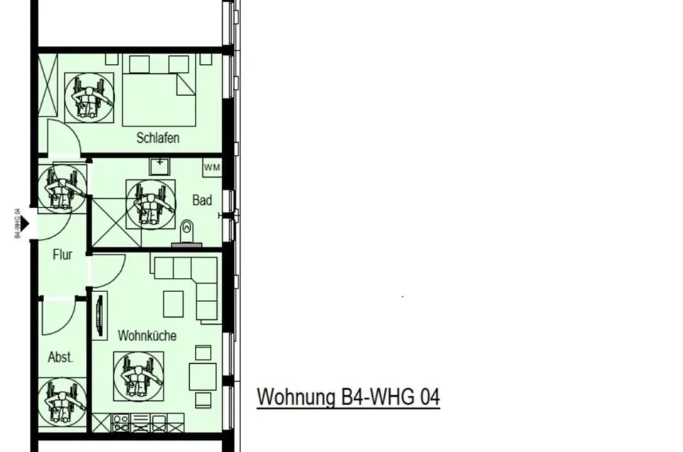 2 Zimmer Wohnung mit 58 m² in Aurich – Bild 2