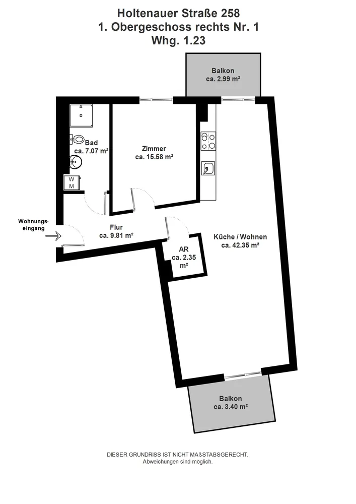2 Zimmer Wohnung mit 84 m² in Kiel – Bild 4