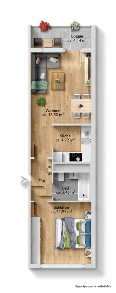 2 Zimmer Wohnung mit 42 m² in Chemnitz – Bild 8