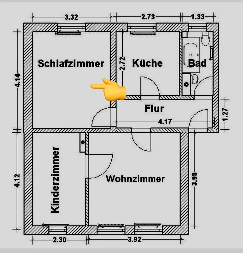 2 Zimmer Wohnung mit 14 m² in Wismar – Bild 5