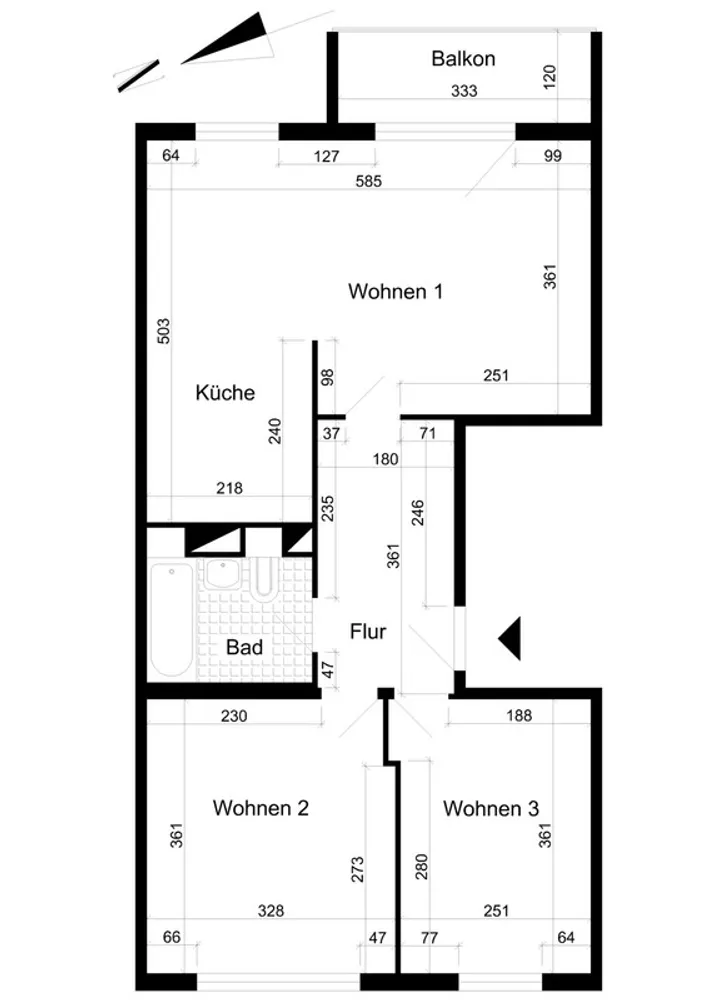 3 room apartment with 57 m² in Magdeburg – Photo 2