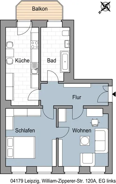 2 Zimmer Wohnung mit 52 m² in Leipzig – Bild 8