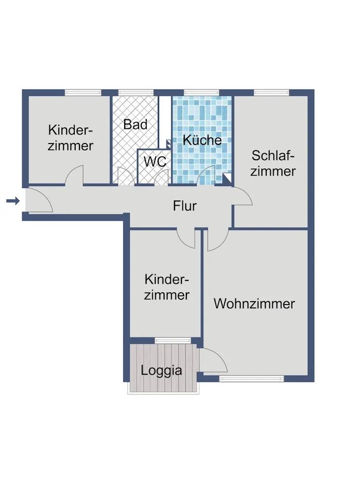 4 Zimmer Wohnung mit 88 m² in Wiesbaden – Bild 3