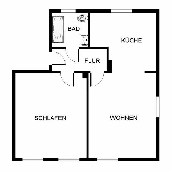 2 Zimmer Wohnung mit 49 m² in Dortmund – Bild 4
