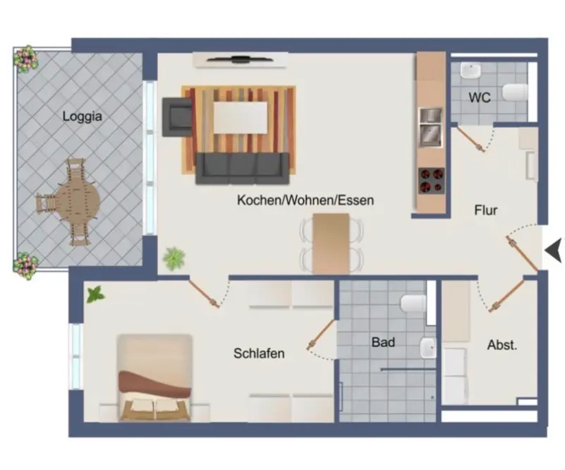 3 Zimmer Wohnung mit 76 m² in Leer – Bild 6