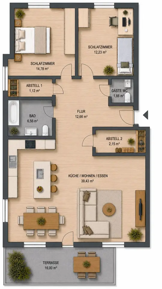 3 Zimmer Wohnung mit 99 m² in Borken – Bild 5