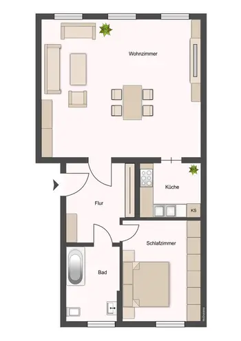 2 room apartment with 60 m² in Chemnitz – Photo 8