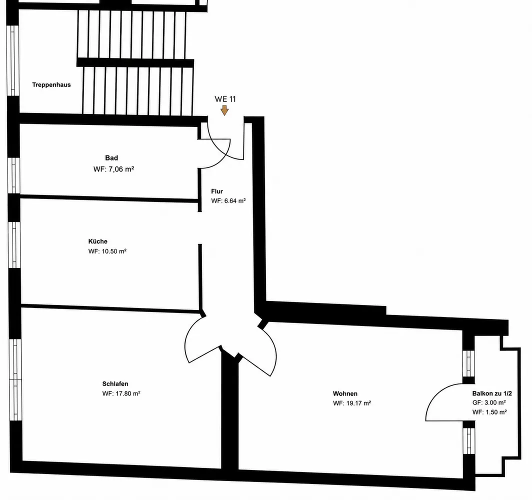 2 room apartment with 62 m² in Berlin – Photo 6