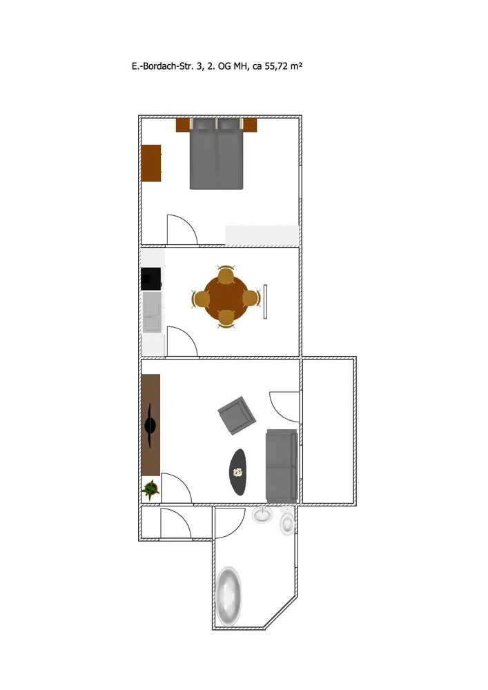 2 Zimmer Wohnung mit 60 m² in Halberstadt – Bild 3