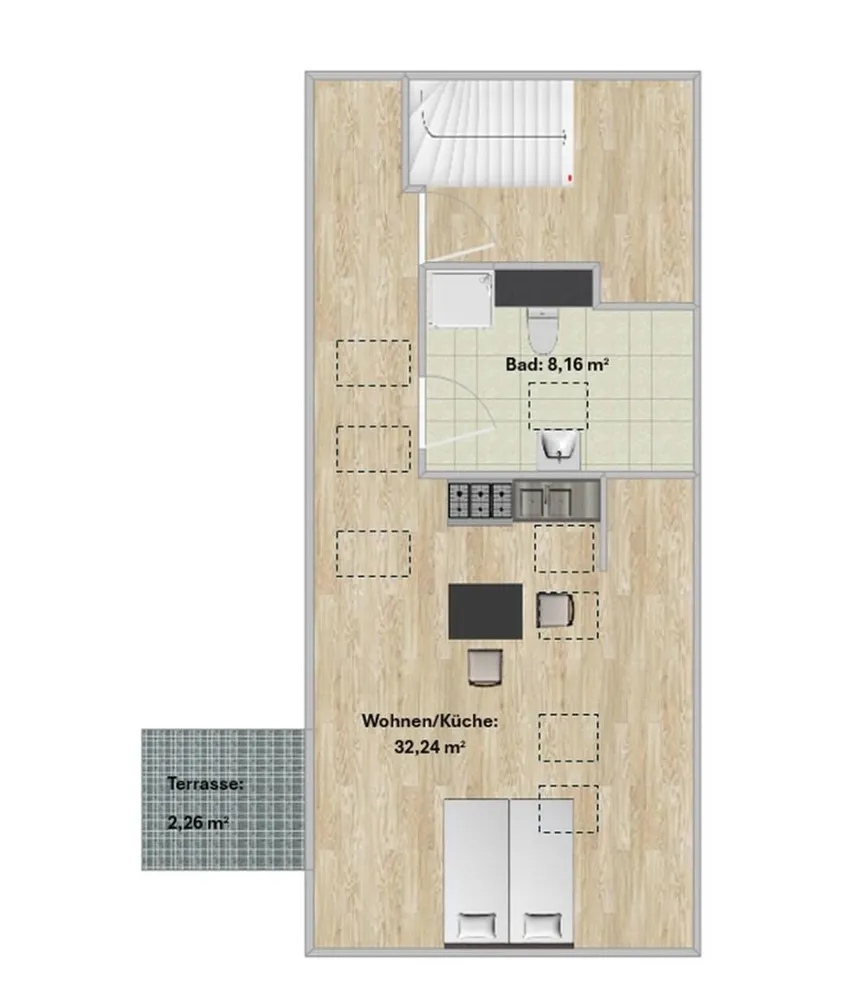 1 Zimmer Wohnung mit 42 m² in Schwerin – Bild 7