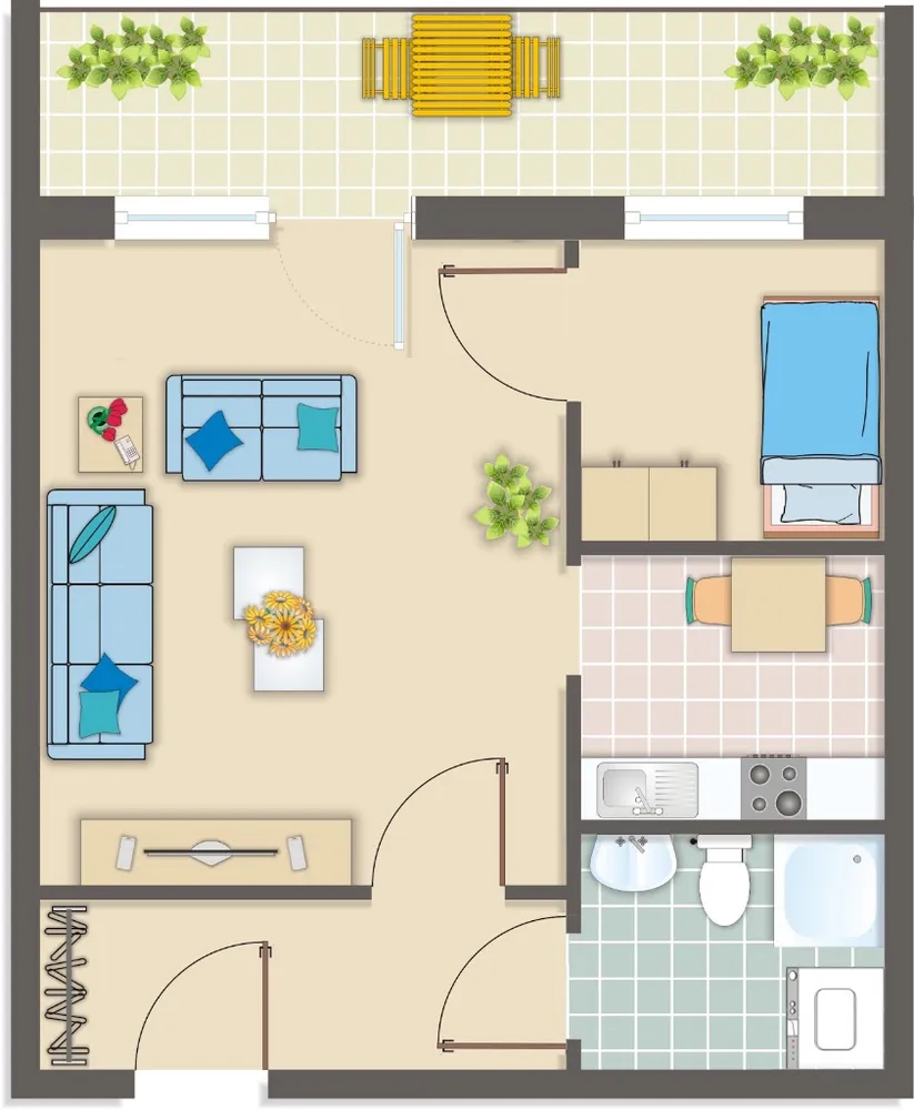 2 Zimmer Wohnung mit 37 m² in Chemnitz – Bild 3