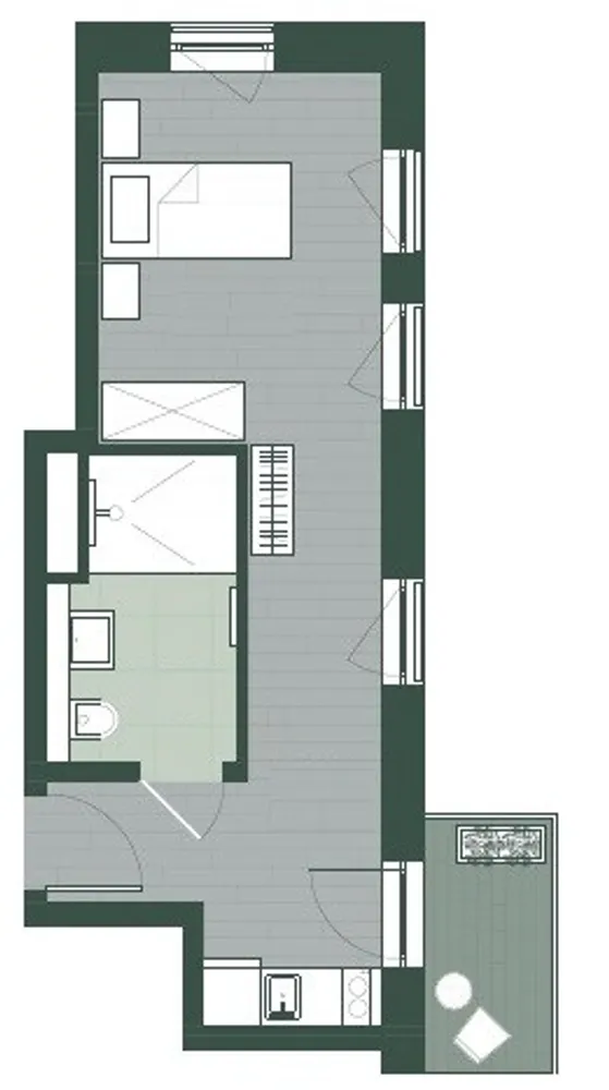 1 Zimmer Wohnung mit 35 m² in Hamburg – Bild 3