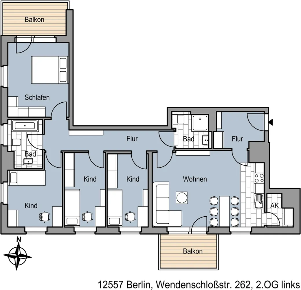 5 Zimmer Wohnung mit 112 m² in Berlin – Bild 2