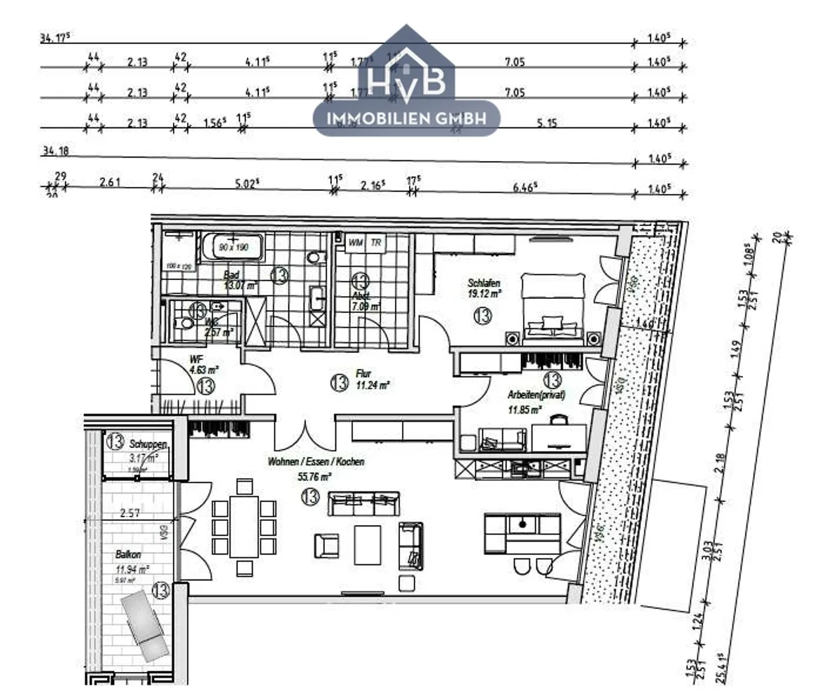 3 Zimmer Wohnung mit 133 m² in Rotenburg (Wümme) – Bild 10
