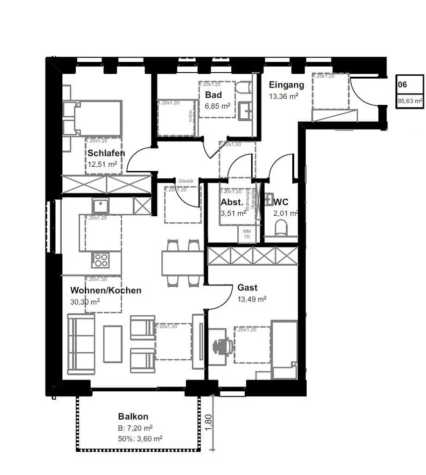 2 Zimmer Wohnung mit 79 m² in Nordhorn – Bild 9