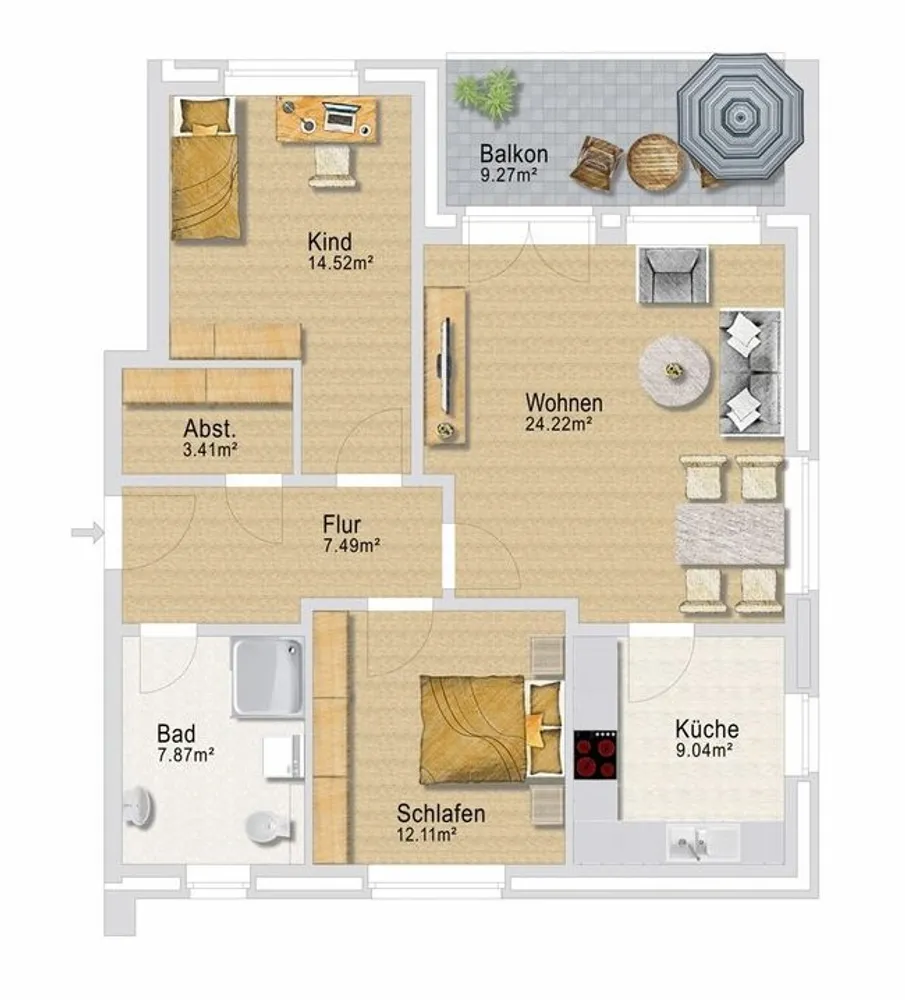 3 Zimmer Wohnung mit 83 m² in Verden (Aller) – Bild 9