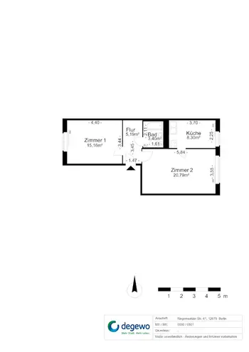 1 Zimmer Wohnung mit 36 m² in Berlin – Bild 8