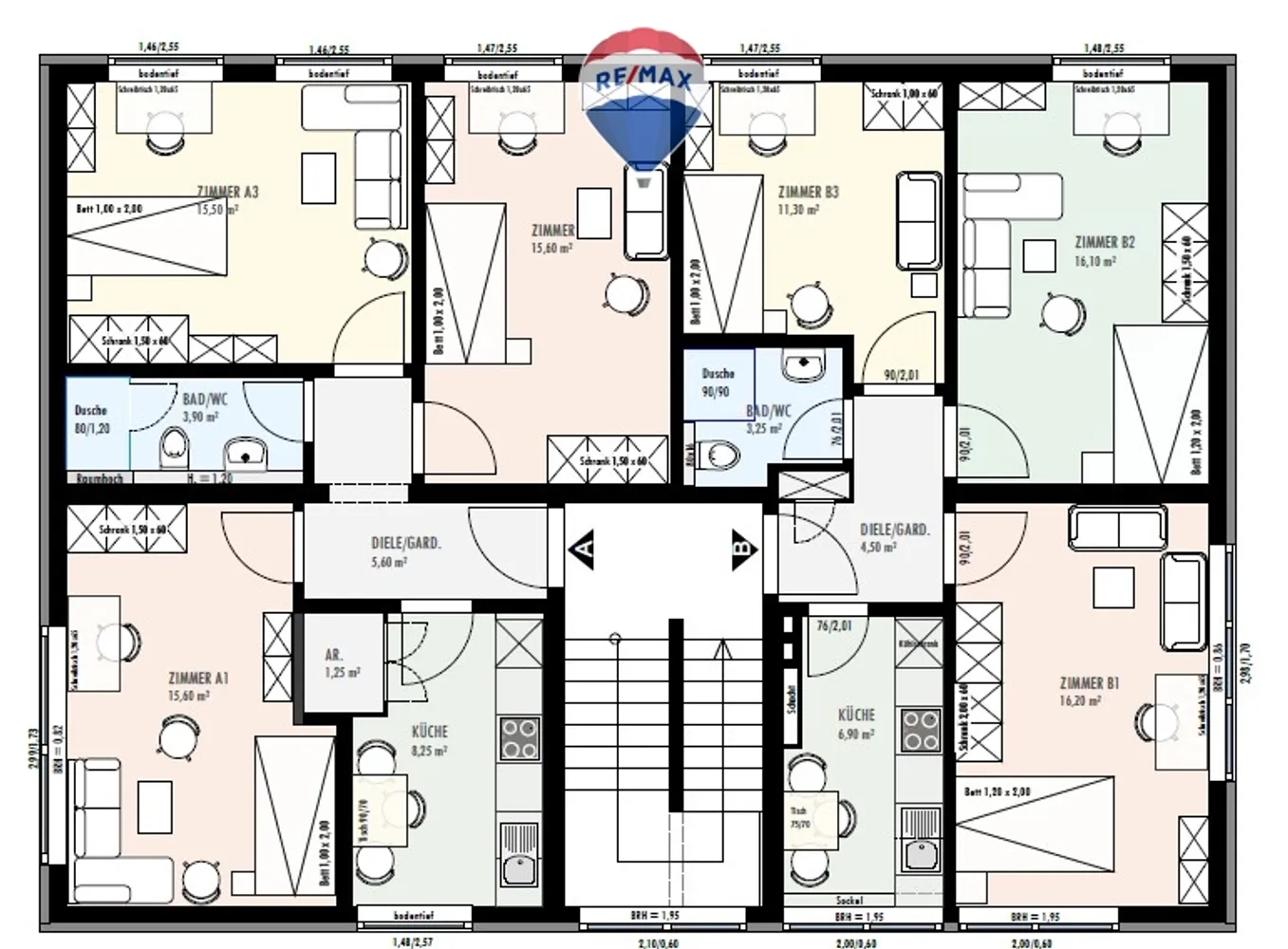 3 Zimmer Wohnung mit 58 m² in Hamburg – Bild 2