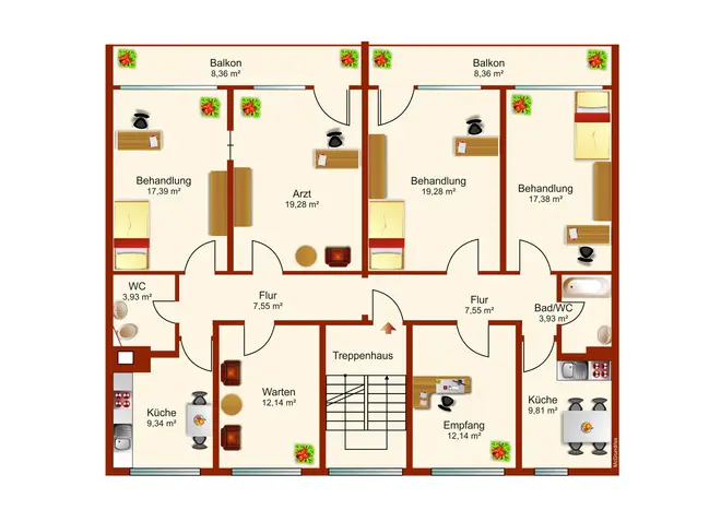 6 Zimmer Wohnung mit 139 m² in Karlsruhe – Bild 2