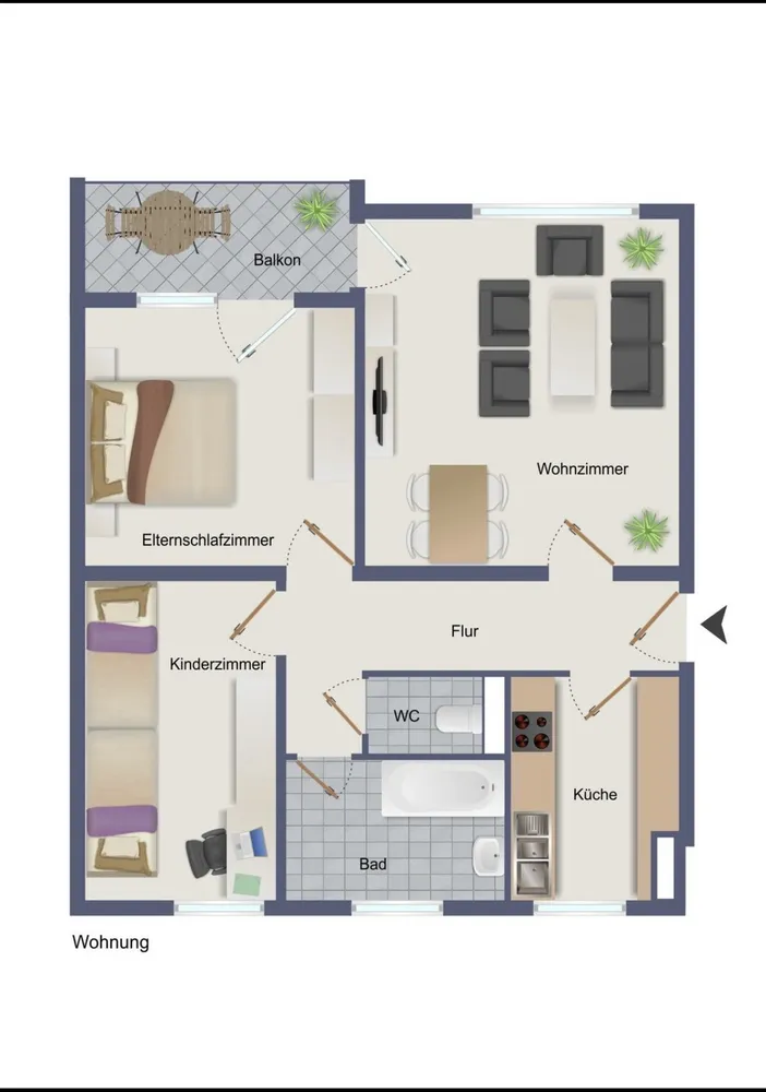 3 Zimmer Wohnung mit 75 m² in Reutlingen – Bild 1