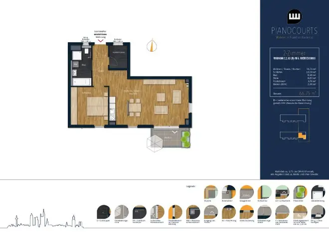 2 Zimmer Wohnung mit 67 m² in Frankfurt am Main – Bild 3