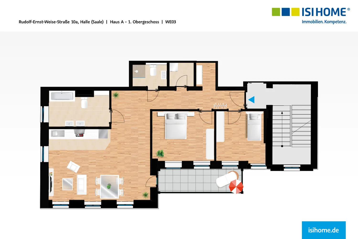 3 Zimmer Wohnung mit 88 m² in Halle (Saale) – Bild 2