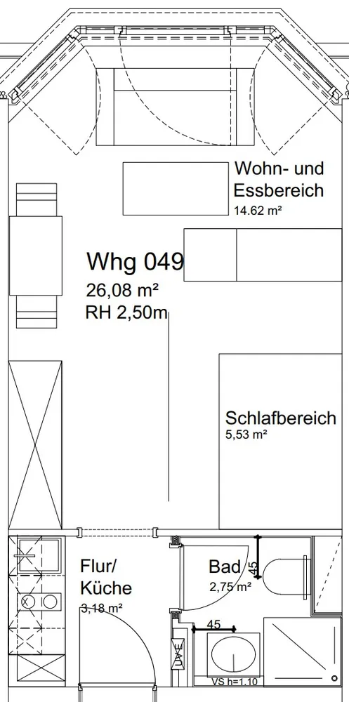 1 Zimmer Wohnung mit 26 m² in Darmstadt – Bild 6