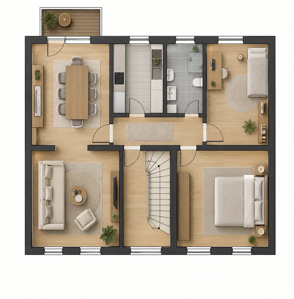 3 room apartment with 93 m² in Aachen – Photo 4
