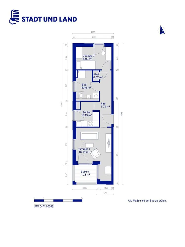 2 room apartment with 47 m² in Berlin – Photo 5