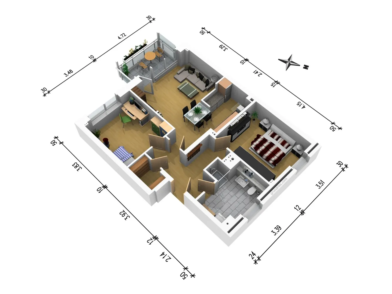 3 Zimmer Wohnung mit 75 m² in Elmshorn – Bild 1