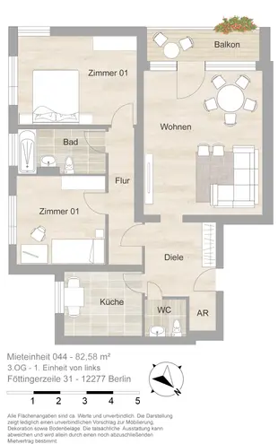 3 Zimmer Wohnung mit 83 m² in Berlin – Bild 12