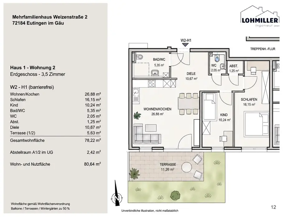 3 Zimmer Wohnung mit 90 m² in Rottenburg am Neckar – Bild 9