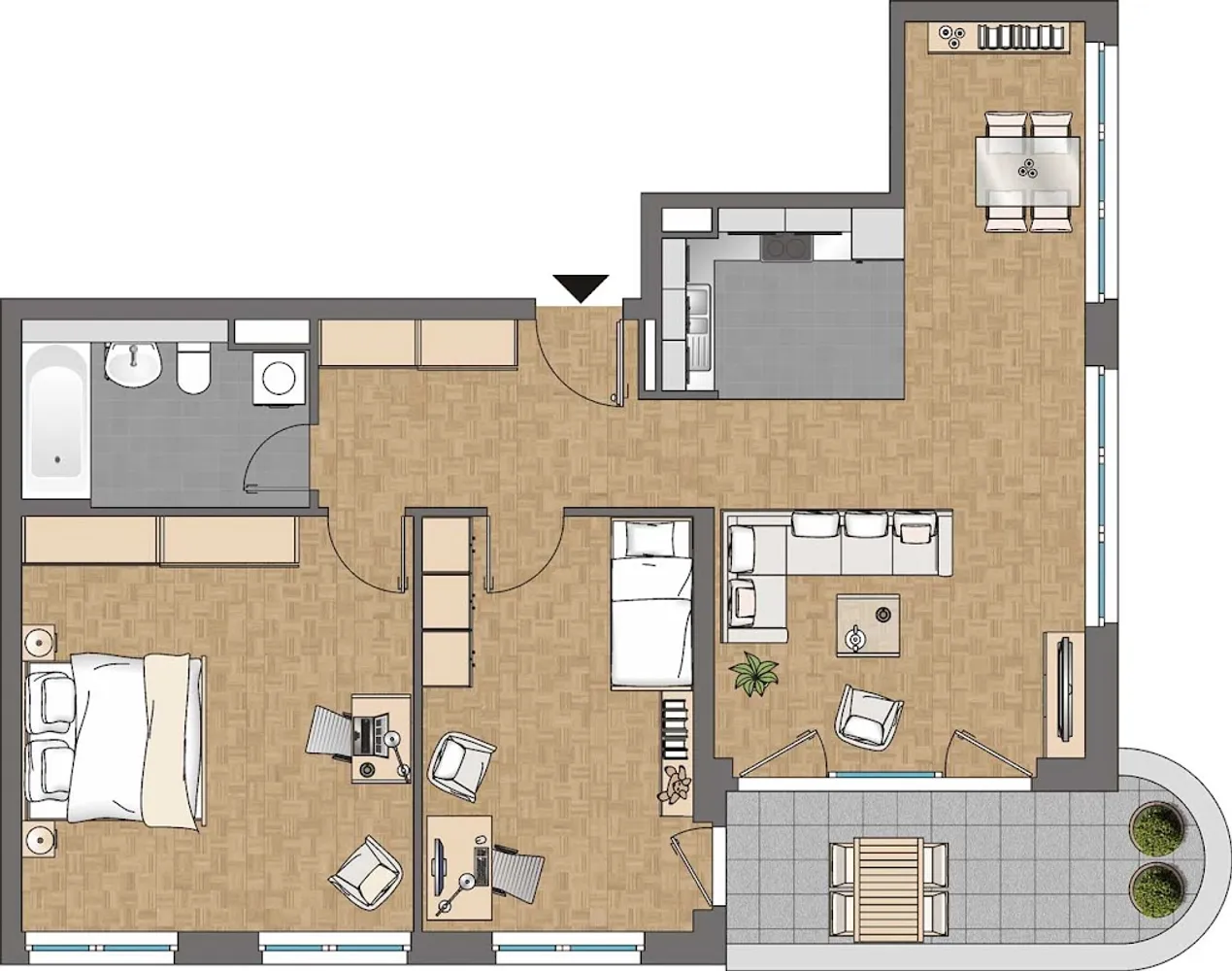 3 Zimmer Wohnung mit 91 m² in Frankfurt am Main – Bild 4