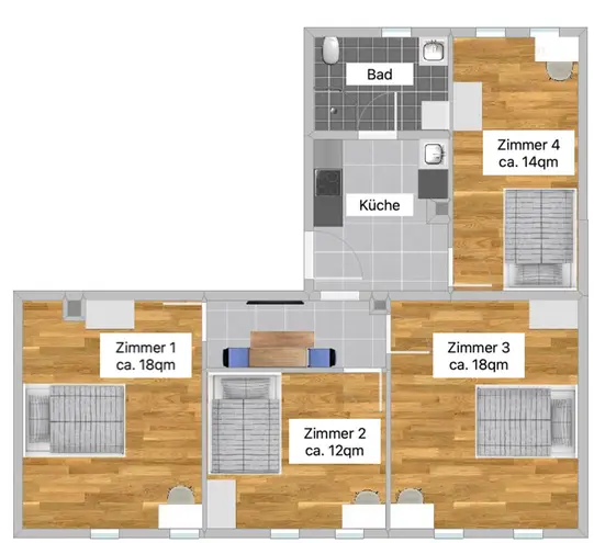 WG-Zimmer mit 18 m² in Nürnberg – Bild 2