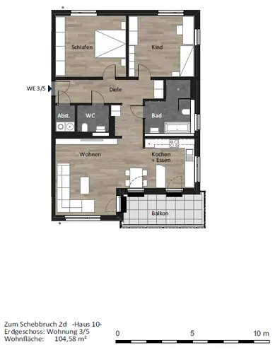3 Zimmer Wohnung mit 105 m² in Bochum – Bild 3