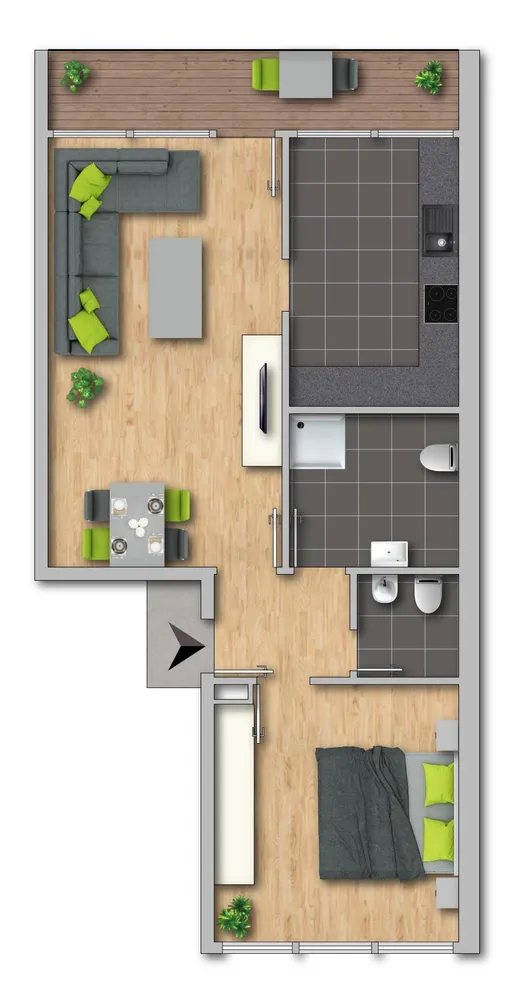 2 room apartment with 61 m² in Dortmund – Photo 4