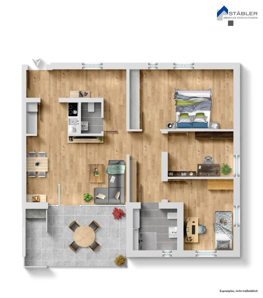 4 Zimmer Wohnung mit 99 m² in Böblingen – Bild 1