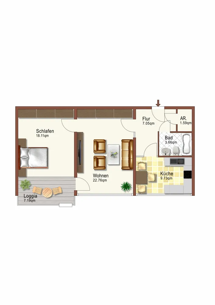 2 Zimmer Wohnung mit 65 m² in Dortmund – Bild 5