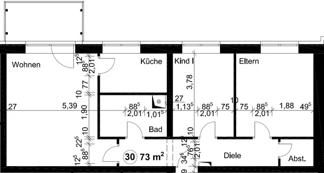 3 Zimmer Wohnung mit 73 m² in Duisburg – Bild 2