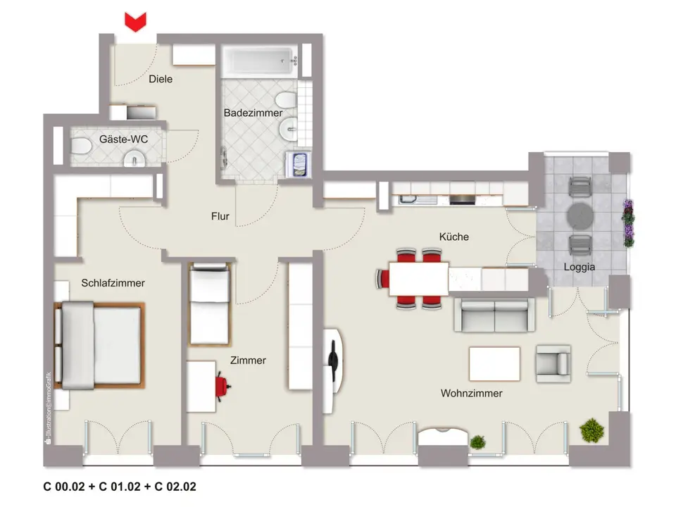 3 Zimmer Wohnung mit 90 m² in Frankfurt am Main – Bild 5
