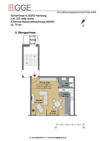 2 Zimmer Wohnung mit 71 m² in Hamburg – Bild 5